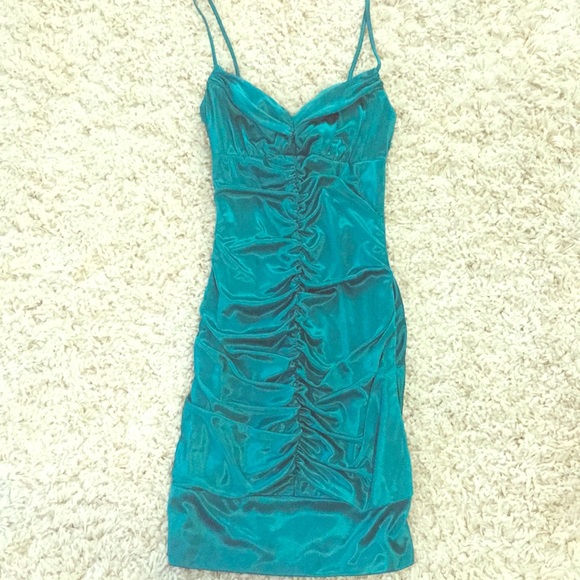 teal tight dress